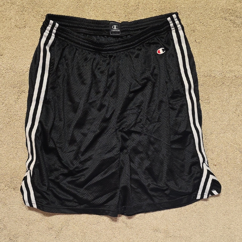 Champion Men's Black and White Athletic Shorts